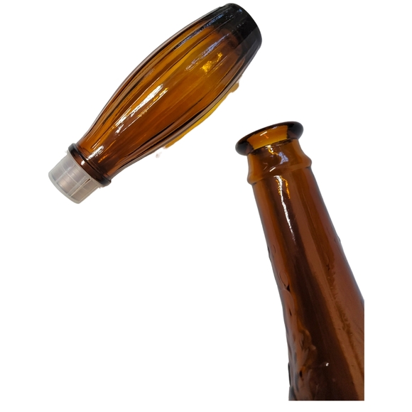 DABS PORTUGAL genie decanter bottle deep amber Harvest 17in - Picture 2 of 8